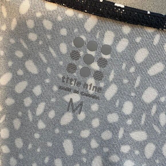 Title Nine Sayonara Cafe Sleeve Black/White Dot Activewear Dress, Size Medium - Picture 6 of 7